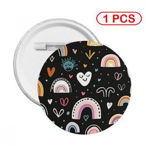 Image personnalisée Insigne de bouton rond sur mesure Design 3D Paillettes Décoration Aimant en acier inoxydable pour la décoration de souvenirs de vêtements - Product Image 5