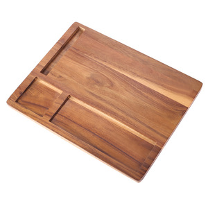 Solid Wood Square Cheese <strong>Board</strong> with Cutting Knife Acacia and Bamboo Cheese <strong>Tools</strong> Food Tray Serving <strong>Board</strong> - Product Image 2