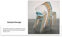 Chaises d'école empilables bon marché d'étude ergonomique en plastique de bureau de massage pour la chaise de formation d'enfants d'étudiant de salle de classe