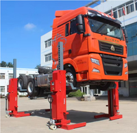 AUTEC 7.5T Pont élévateur portable monopoteau robuste hydraulique mobile pour réparation de véhicules utilitaires, camions et bus, certifié CE