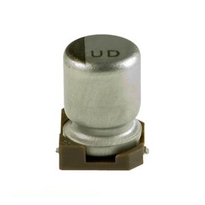 Condensateur SMD UUD0J270MCR1GS 27 µF 20% 6,3 V, en aluminium, montage en surface, Distributeur agréé - Product Image 1