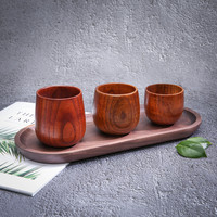Tasse en céramique créative rétro en bois de jujube avec conception de laque japonaise classique petite tasse à boire domestique pour les fêtes Restaurants
