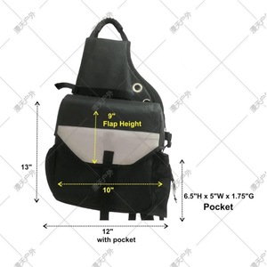 Bolsa de Sillín de Tela Oxford, Talla Única, Verde y Negra, Bolsillo de Almacenamiento para Equitación, Bolsa para Equipo Ecuestre - Product Image 2