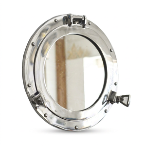 Collectible <b>Porthole</b> <b>Mirror</b> Nautical Round <b>Mirror</b> Silver Polished Bathroom & Office Home Decor - Product Image 1