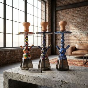 Cachimba de Camuflaje Colorida, Pipa de Agua Decorativa Moderna para Salón, Bar y Uso Doméstico - Product Image 6