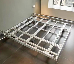 Fente en T personnalisée 4040 Profilé en aluminium extrudé pour lit double à la maison Cadre en alliage d'aluminium Lit Queen de luxe - Product Image 4