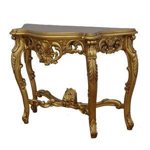 Mesa <span class=keywords><strong>Consola</strong></span> <span class=keywords><strong>Dorada</strong></span> para Pasillo, Mesa <span class=keywords><strong>Consola</strong></span> Antigua para Sala de Estar, Tallada para Diseño de Interiores de Muebles de Hotel de Estilo Provincial Francés - Product Image 3