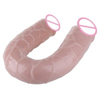 Dildo de doble punta largo para penetración, juguete sexual para lesbianas y mujeres