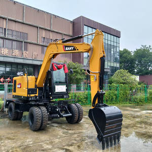 Nouveau style Chine SANY SY75W pelle sur pneus d'occasion 7ton sy75 75c EPA CE certificat mini pelle d'occasion - Product Image 2