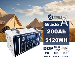 Nouvelle station d'alimentation portable 200Ah 5120Wh à onde sinusoïdale pure, contrôleur solaire MPPT 2000W-3500W, hors réseau, externe 52-20/25/30/35A Hi - Product Image 3
