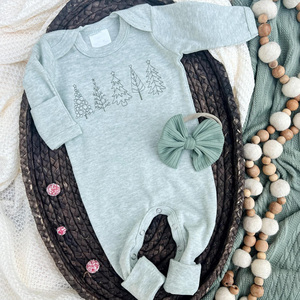 Pelele de <span class=keywords><strong>Navidad</strong></span> orgánico para bebé, mono con cremallera, <span class=keywords><strong>pijama</strong></span> de bambú con cremallera, <span class=keywords><strong>pijama</strong></span> recién <span class=keywords><strong>nacido</strong></span>, fabricante de ropa de bebé - Product Image 2