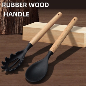 Silicone thìa súp muỗng 19-mảnh không dính Silicone thìa thực phẩm cấp hộ gia đình Silicone đồ dùng nhà bếp và dao đặt - Product Image 2