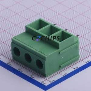 KF135T-10.16-3P Screw Terminal Block Through hole Component (THT),P=10.16mm Connector 1x3P 10.16mm Green Through Hole - Product Image 1