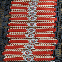 Kit de breloques de sport avec logo personnalisé fermoir personnalisé accessoires de réglage bracelet paracorde