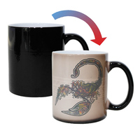 Mug personnalisé à changement de couleur sensible à la chaleur, tasse souvenir avec poignée, mug personnalisé, mug magique pour café