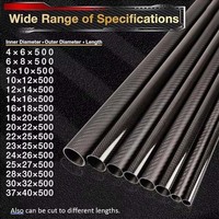 Tubo de Fibra de Carbono de Grado Ingeniería, Ultraligero, 10mm DE, 8mm DI, Enrollado en Rollo, 3K, para Modelos RC y Enlaces Robóticos