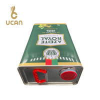 Boîtes rectangulaires pour huile d'olive Boîte en fer blanc de qualité alimentaire 5L pour aliments pour bébés et biscuits avec sérigraphie Logo personnalisé
