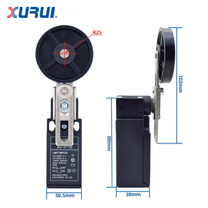Interrupteur de fin de course d'ascenseur de sécurité 10A 250VAC avec approbations TUV CE, indice de protection IP65, contact SPDT, double voie, double ressort - Product Image 2