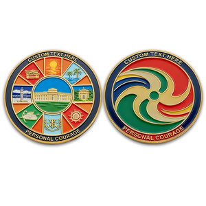 Moneta Rotonda Personalizzata con Stampa a Colori in Rame Rosso - Articoli in Metallo all'Ingrosso per Premi Commemorativi di Eventi Sportivi - Product Image 1