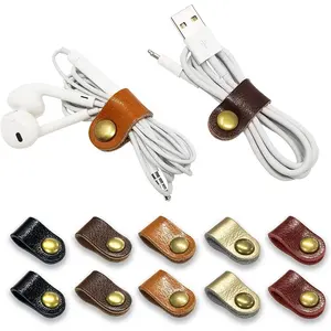 Kabel Headset USB kabel data tali kulit kabel penyimpanan Desktop gesper kulit