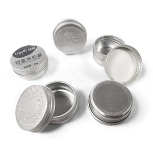Metal Tin <b>Box</b> with Lid Aluminum Cosmetic Can Custom logo Aluminum Tin Jar for Lip Balm Cream 10g 15g 5ml 10ml 15ml - Product Image 3