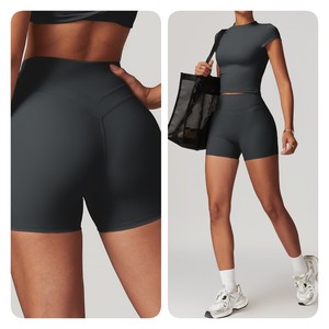 Set Pakaian Olahraga Wanita Cepat Kering Grosir, Set Gym Fitness Custom 2 Pcs untuk Wanita, Pakaian Gym Wanita dengan Logo - Product Image 5