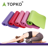 Tapete de Yoga NBR de Alta Calidad TOPKO, Antideslizante y Colorido, de 8 mm, 10 mm, 12 mm, 15 mm, 20 mm, con Logo Personalizado Impreso a Partir de 50 Piezas