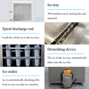 Chuyên Nghiệp Hiệu quả cao tiết kiệm năng lượng rõ ràng <span class=keywords><strong>Ice</strong></span> <span class=keywords><strong>Cube</strong></span> Maker Máy thương mại sử dụng 1000kg Công suất bán hàng tự động nhà Máy Giá - Product Image 6