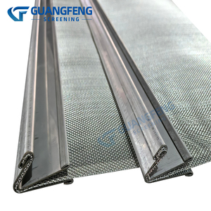 Guangfeng <span class=keywords><strong>rete</strong></span> metallica ad alta resistenza dello schermo tessuto per la miniera setaccio di sabbia con gancio bordo di taglio personalizzato per il setaccio rotatorio - Product Image 2