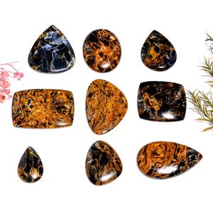 Lote de cabujón suelto de pietersita natural, lote de piedras preciosas de pietersita de forma y tamaño mezclados para usos de joyería - Product Image 2