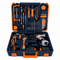 Ensemble de forets, boîte à outils, perceuse sans fil 21V avec 2 batteries, ensemble d'outils manuels multifonctionnels complets pour la réparation à domicile, bricolage, OEM, ODM
