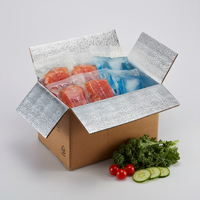 Caja de Envío Aislada de Material Reciclado de Algodón Perlado EPE, para Alimentos en Cadena de Frío, Sushi, Personalizable