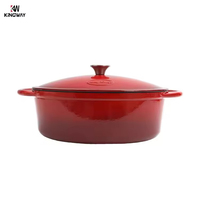 Personnalisation OEM : Cocotte ovale en fonte avec logo personnalisé