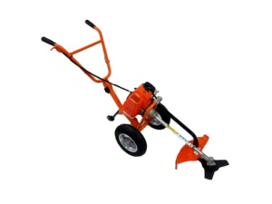 Débroussailleuse thermique professionnelle sans fil 52 cm³ à 2 temps, 2 roues, pour la coupe de l'herbe, motoculteur manuel de qualité industrielle - Product Image 2