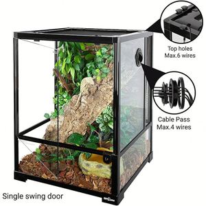 Reptizoo Großes Reptilien-<span class=keywords><strong>Terrarium</strong></span> Hohes Maßgefertigtes Schlangen-Gehäuse Glas-<span class=keywords><strong>Terrarium</strong></span> für Reptilien - Product Image 4