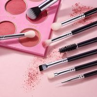 Lot de 8 pinceaux de maquillage pour les yeux, poils doux, pour estomper les fards à paupières