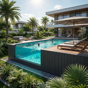 <span class=keywords><strong>Piscine</strong></span> en conteneur maritime en verre transparent - SPA extérieur préfabriqué <span class=keywords><strong>de</strong></span> 18FT/20FT pour patio et jardin, <span class=keywords><strong>mini</strong></span> <span class=keywords><strong>piscine</strong></span> moderne - Product Image 1