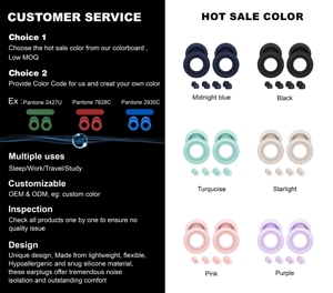 Tapones para Oídos Personalizados Quiet 2, Ultra Cómodos, Reutilizables, Reductores de Ruido para Dormir y Concentración Profunda - Product Image 4