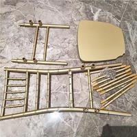 Chaise de mariage Haofa Chavari en résine plastique transparente, dorée, blanche, noire pour fêtes, événements, banquets