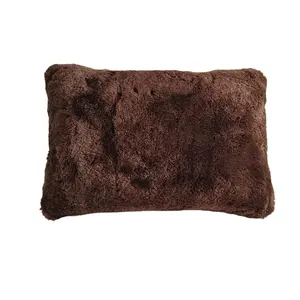 Factory Direct Supply Natural Australian Lamb Fur Pillow Sheepskin Fur Throw Cushion Cover