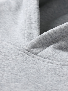 FLOWORA Blank Men's Oversized Hooded <b>Sweatshirt</b> Solid Color Cotton French Terry Pocket Casual Hoodie Autumn Wear - Product Image 5