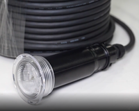 Lampu Kolam LED 12W 100FT IP68 RGBW Warna, Pengganti Pentair Globrite 1.5 Inch yang Disempurnakan, Bekerja dengan Pengontrol Otomatisasi Pentair