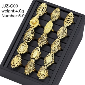 แหวนดีไซน์แฟชั่นใหม่ Jxx แหวนทองชุบ 24k สำหรับงานแต่งงานของผู้หญิง - Product Image 2