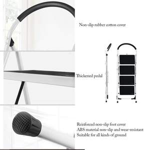 Hot Verkoop 3 Stappen Huishouden Sundries Duurzame Opvouwbare Stalen Opstapladder Met Handvat - Product Image 5