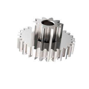 Servicio de mecanizado CNC de precisión de fábrica Shenzhen HXMT Engranajes de acero de doble recto con opciones de plástico y nailon para uso industrial - Product Image 1