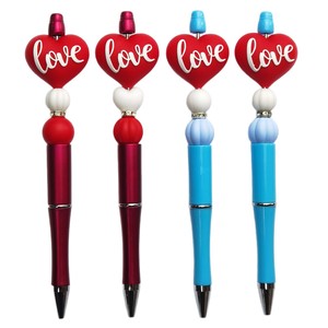 Nouvelles conceptions de perles focales en silicone pour la Saint-Valentin, perles de stylo fantaisie, fournitures de bricolage pour la création de stylos perlés et de porte-clés - Product Image 5