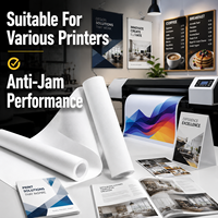 Papier publicitaire grand format en gros, papier graphique grand format, rouleau de papier grand format sur mesure, surface mate rugueuse, rouleau de papier pour signalétique