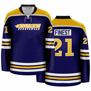 Оптовая продажа, сшитые спортивные футболки для хоккея с шайбой, на заказ, винтажные хоккейные майки - Product Image 2