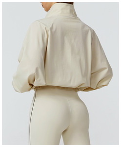 Chaqueta Cortavientos <span class=keywords><strong>Deportiva</strong></span> Personalizada para <span class=keywords><strong>Mujer</strong></span> con Cierre de Cremallera, Chándal para Gimnasio, Secado Rápido para Correr al Aire Libre - Product Image 5