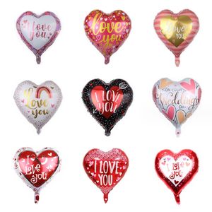 Baiser je t'aime imprimé coeur hélium aluminium feuille ballons pour fiançailles saint valentin Mr & Mrs mariage fête décor fournitures - Product Image 3
